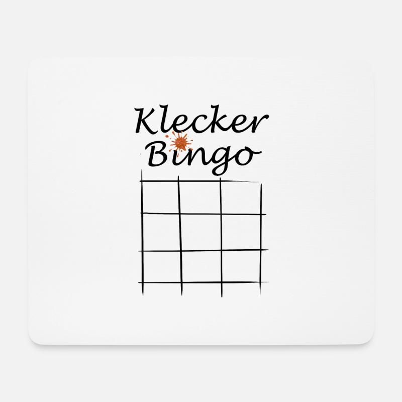 Klecker Bingo - Mousepad (Querformat) - Weiß