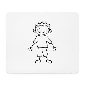 painted child scribble comic cartoon young man cool - Mouse Pad (horizontal) - white - Front