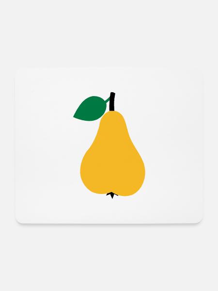 Birne - Mousepad (Querformat) - Weiß