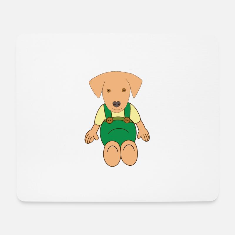 Kleiner niedlicher Hund Zeichnung Kind Kinder Baby - Mousepad (Querformat) - Weiß