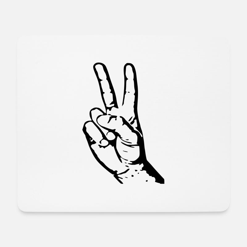 peace - Mousepad (Querformat) - Weiß