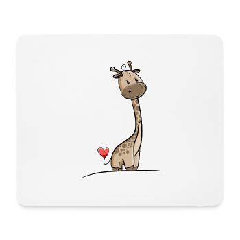 Giraffe Girl - Mouse Pad (horizontal) - white - Front