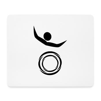 Rollstuhltanz - Mousepad (Querformat) - Weiß - Vorne