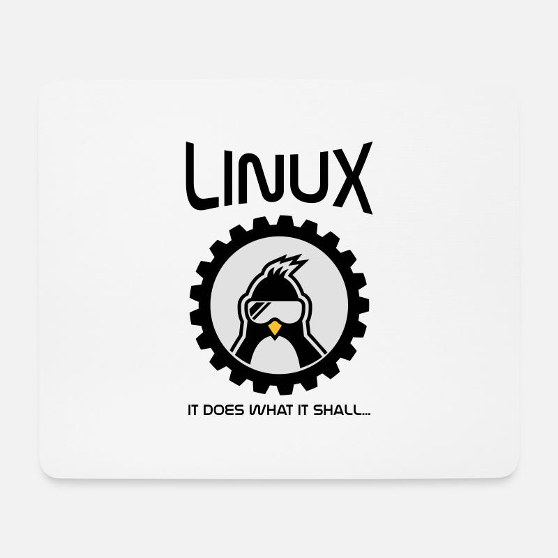 linux tut was es soll - Mousepad (Querformat) - Weiß