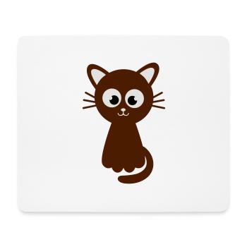 Funny sweet cat - Mousepad (Querformat) - Weiß - Vorne