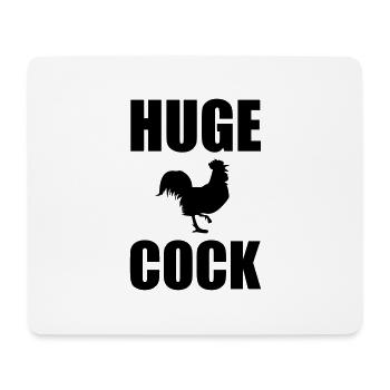 Huge Cock - Mouse Pad (horizontal) - white - Front