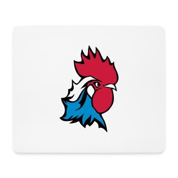 coq embleme france drapeau supporter 25 - Tapis de souris (format paysage) - blanc - Devant