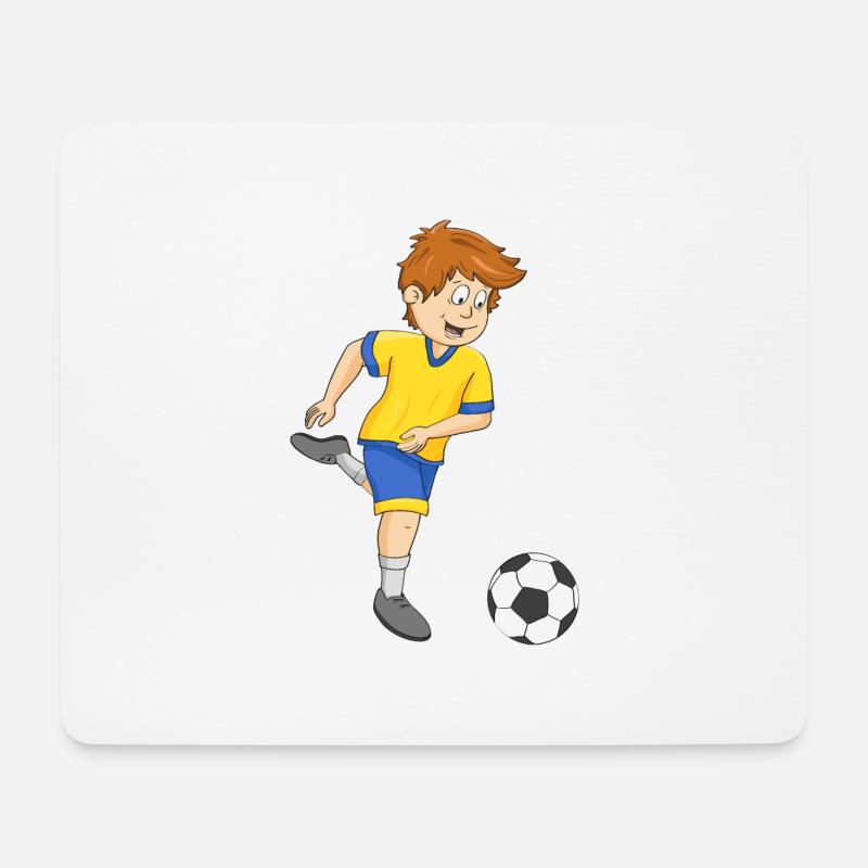 Fußball - Mousepad (Querformat) - Weiß