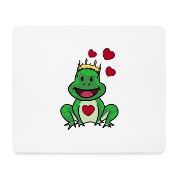 Fairytale Prince King Frog Love Relationship Children - Mouse Pad (horizontal) - white - Front