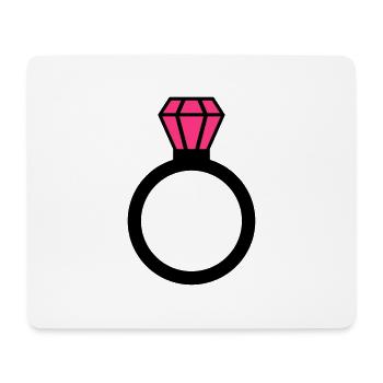 Ring - Mousepad (Querformat) - Weiß - Vorne