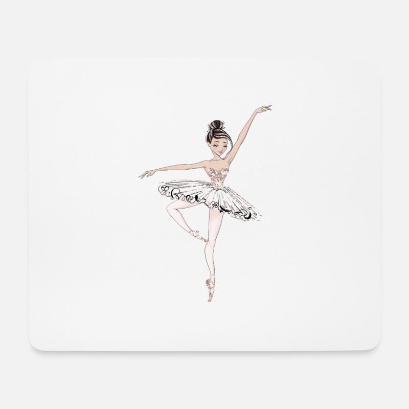 Tänzerin im Ballet - Mousepad (Querformat) - Weiß