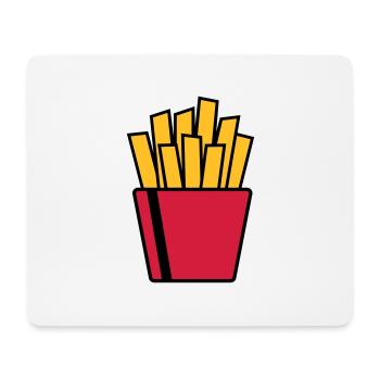 Frites - Tapis de souris (format paysage) - blanc - Devant