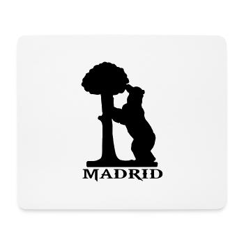Zeichnung Silhouette Bär und Erdbeerbaum Madrid Sp - Mousepad (Querformat) - Weiß - Vorne
