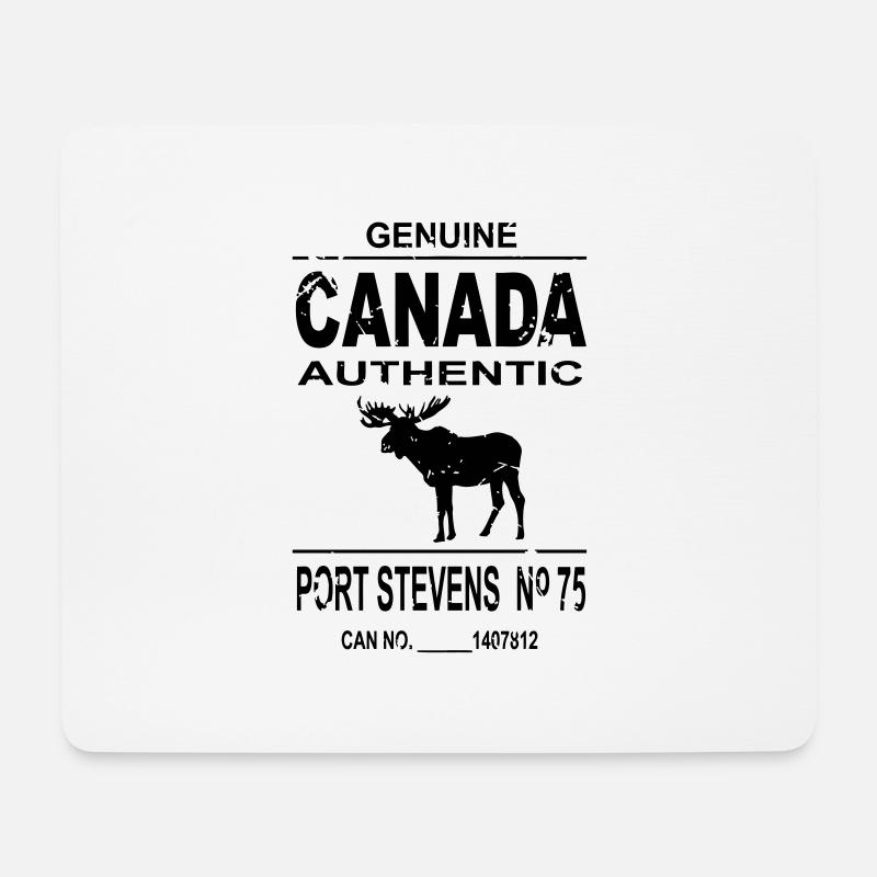 Canada Moose - Vintage Look - Mousepad (Querformat) - Weiß