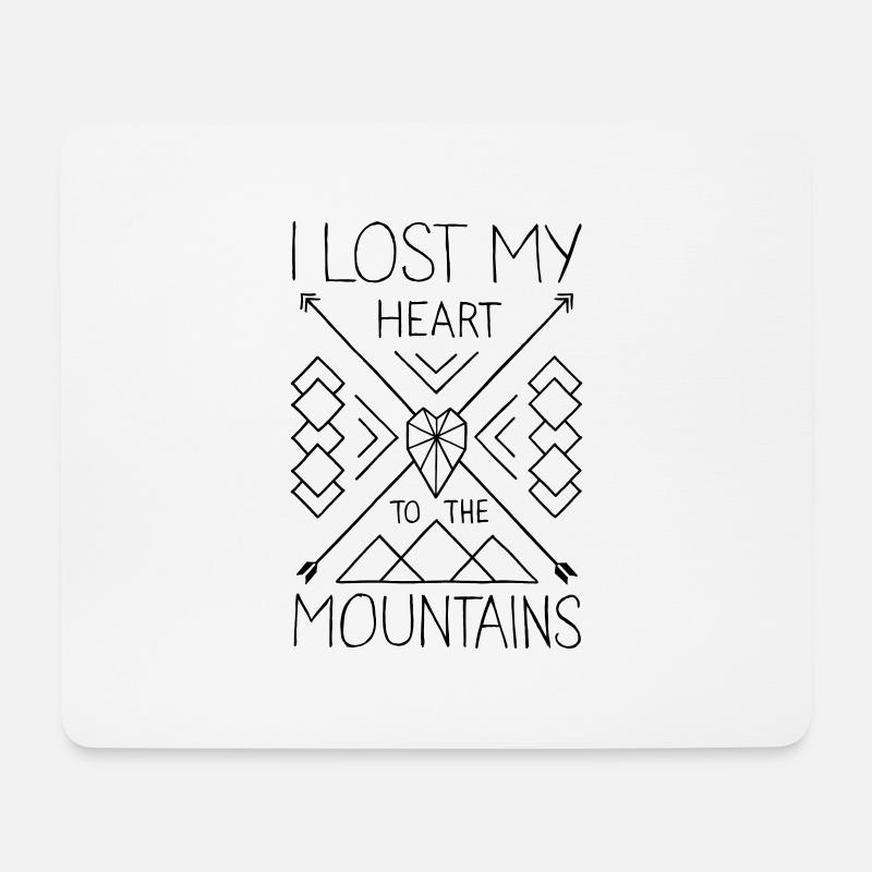 Mountain Love - Mousepad (Querformat) - Weiß