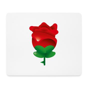Smiley Rose - Tapis de souris (format paysage) - blanc - Devant