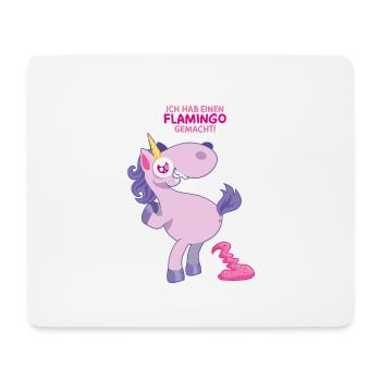 Einhorn Flamingo gemacht - Mousepad (Querformat) - Weiß - Vorne