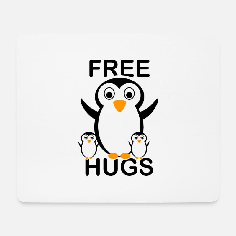 Free Hugs - Kostenlose Umarmungen - Mousepad (Querformat) - Weiß