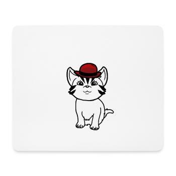 Gentleman Mister Cat Kitten Sir Cat Meow - Mouse Pad (horizontal) - white - Front