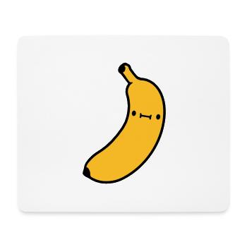 kleine suesse banane mit - Mousepad (Querformat) - Weiß - Vorne