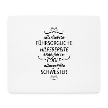 allergrößte Schwester - Mousepad (Querformat) - Weiß - Vorne
