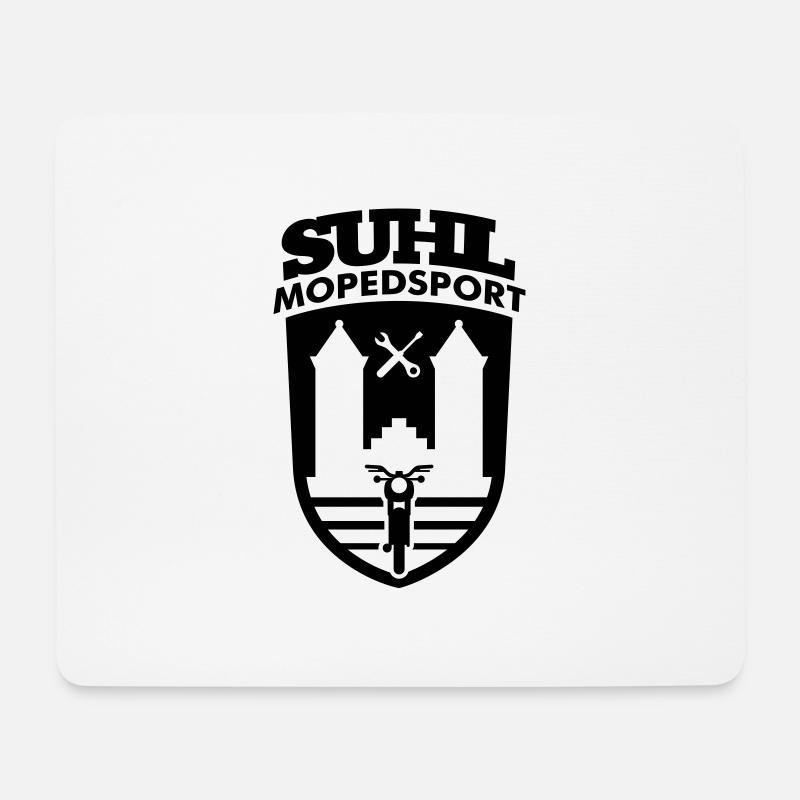 Simson Suhl Mopedsport S50 / S51 Logo No.2 - Mousepad (Querformat) - Weiß