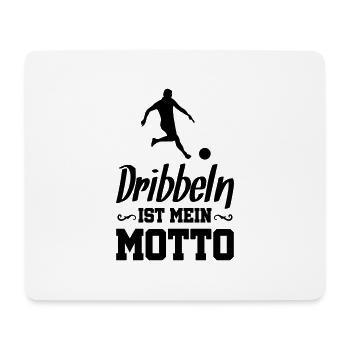 fussball dribbeln motto - Mousepad (Querformat) - Weiß - Vorne