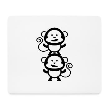 affen bande comic - Mousepad (Querformat) - Weiß - Vorne