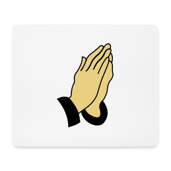 praying_hands_002 - Mousepad (Querformat) - Weiß - Vorne