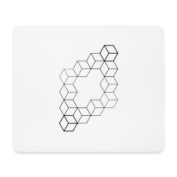 Cube Diamond - Tapis de souris (format paysage) - blanc - Devant