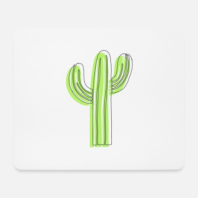Cactus - Tapis de souris (format paysage) - blanc