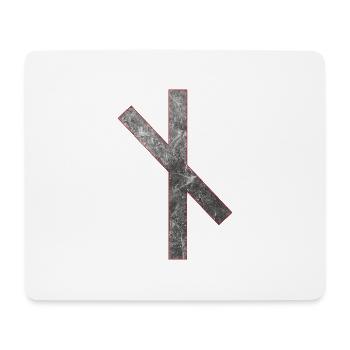 Rune Naudiz N - Mouse Pad (horizontal) - white - Front