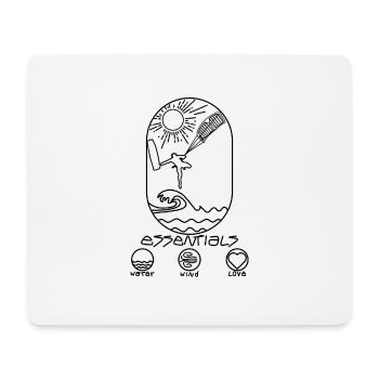 Kitesurfing essential - Mouse Pad (horizontal) - white - Front