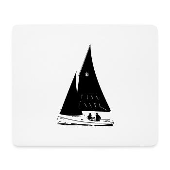 Voilier - Tapis de souris (format paysage) - blanc - Devant