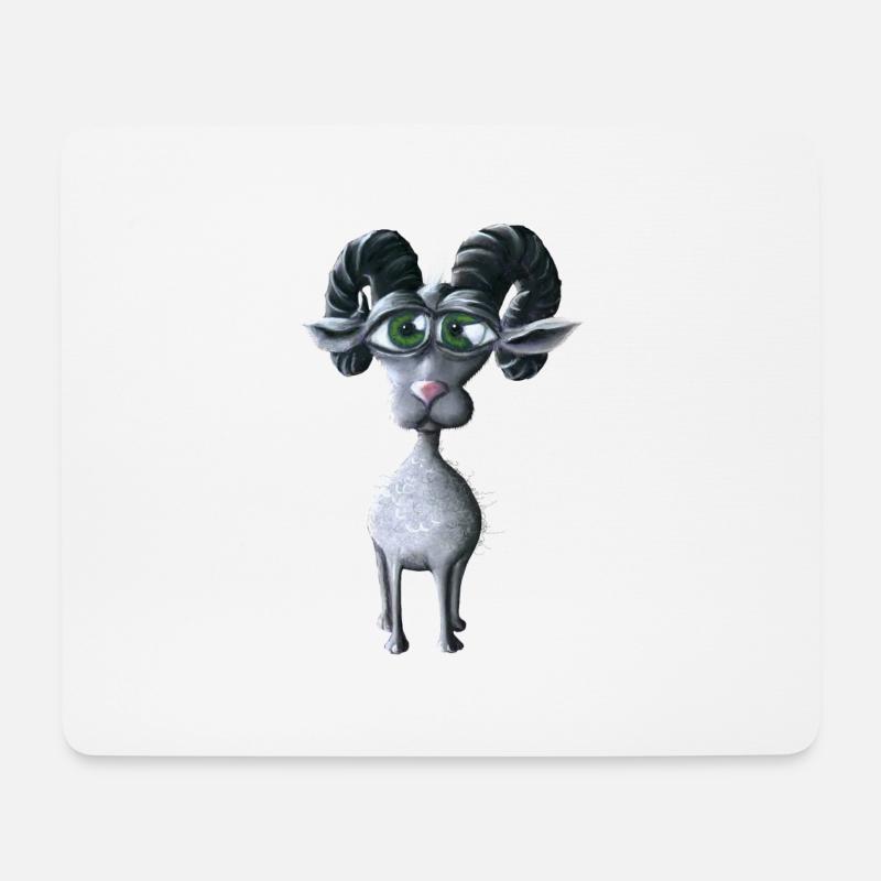Widder - Mousepad (Querformat) - Weiß