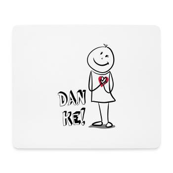 Danke - Mousepad (Querformat) - Weiß - Vorne