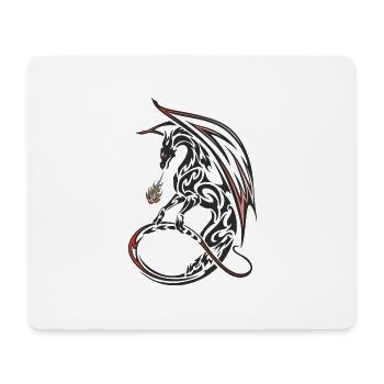 Dragon tribal - Tapis de souris (format paysage) - blanc - Devant