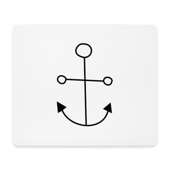 Ancre - Tapis de souris (format paysage) - blanc - Devant