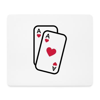 Cards ace of hearts playing cards poker - Mouse Pad (horizontal) - white - Front