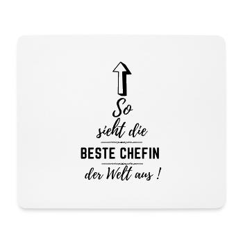 beste chefin der welt - Mousepad (Querformat) - Weiß - Vorne