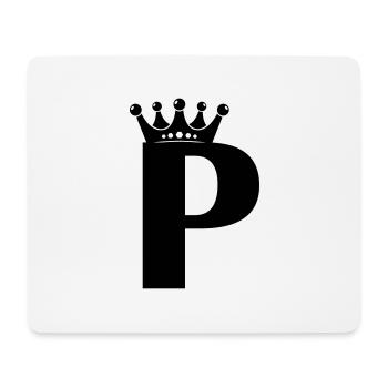 Letter P crown - Mouse Pad (horizontal) - white - Front