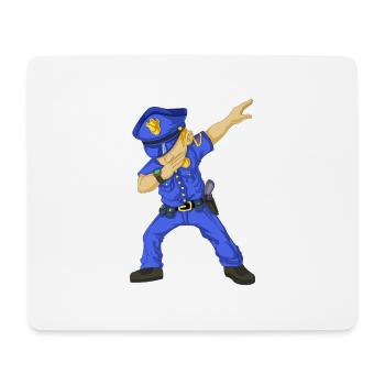 Polizei abtupfen - Mousepad (Querformat) - Weiß - Vorne