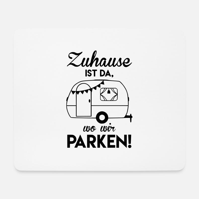 Camper Zuhause - Mousepad (Querformat) - Weiß