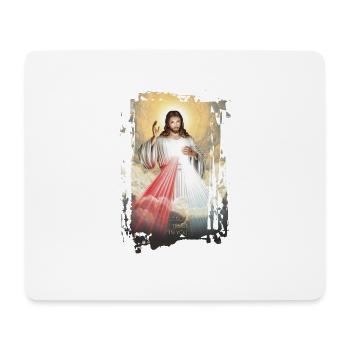 Jésus - Tapis de souris (format paysage) - blanc - Devant