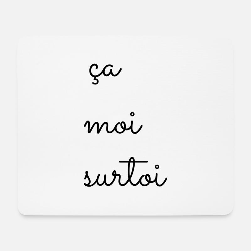 Tshirt, dass ich auf dich, psychoanalytischer Humor, - Mousepad (Querformat) - Weiß