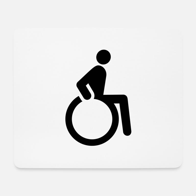 Rollstuhl - Mousepad (Querformat) - Weiß