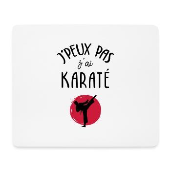J'peux pas j'ai karaté - Tapis de souris (format paysage) - blanc - Devant