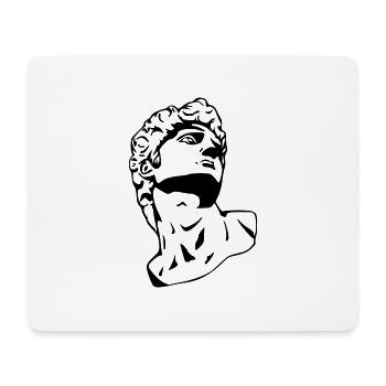 David sculpture/statue blanc - Tapis de souris (format paysage) - blanc - Devant
