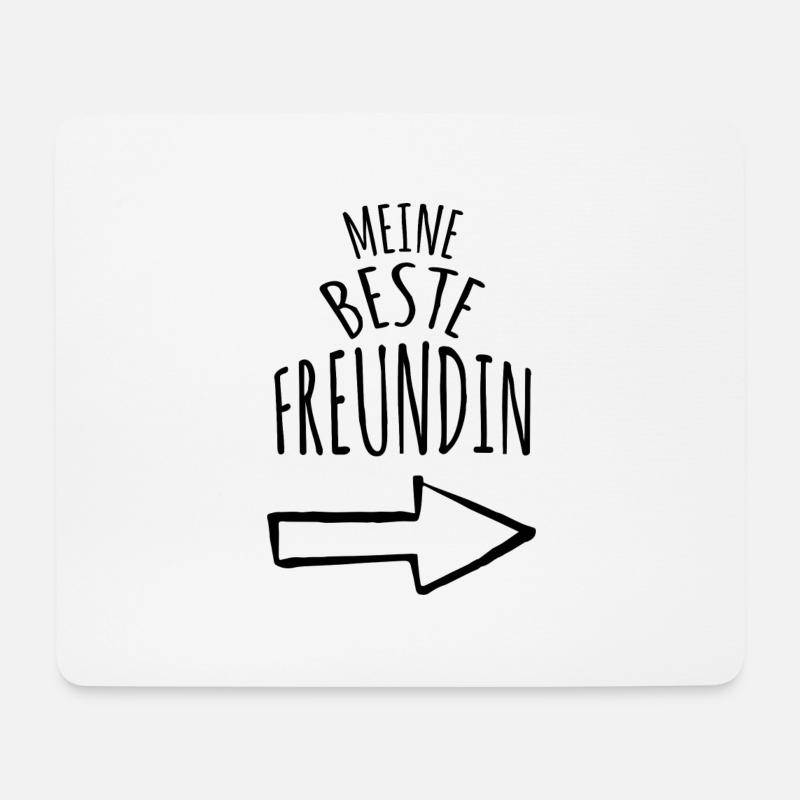 Meine Beste Freundin - Mousepad (Querformat) - Weiß