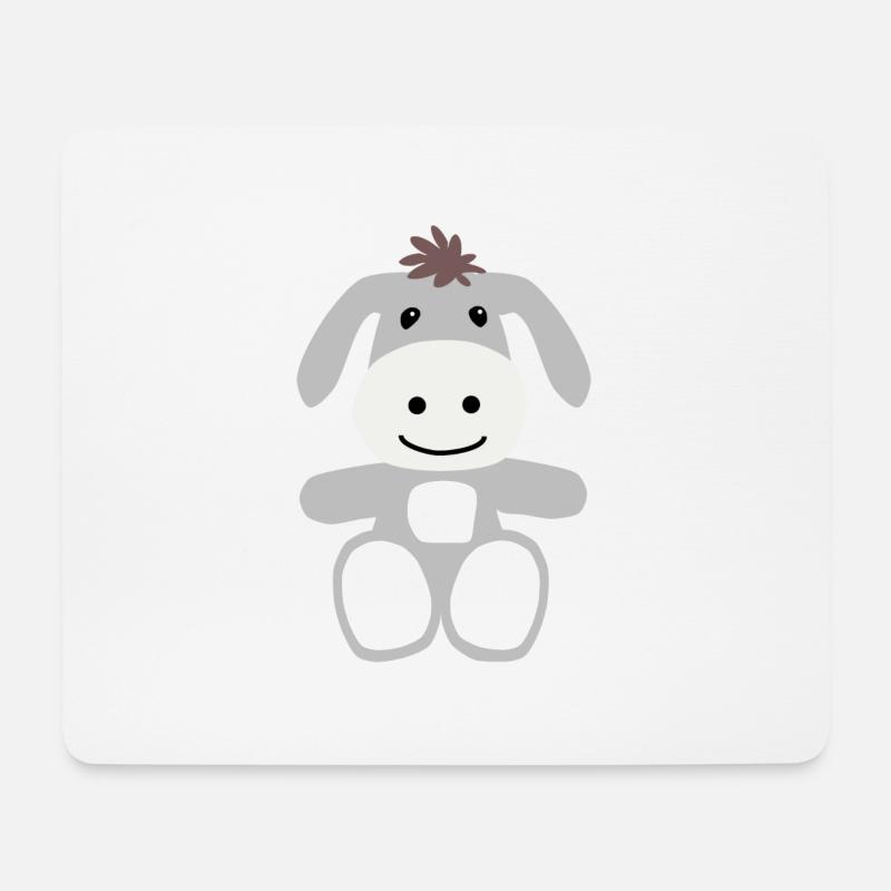 Drolliger grauer Esel Für Esel Freunde Geschenk - Mousepad (Querformat) - Weiß